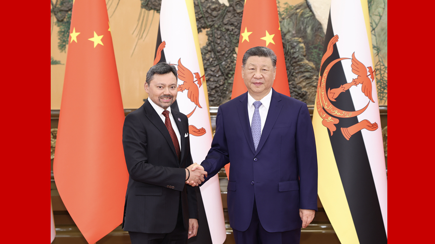 习近平会见文莱王储比拉